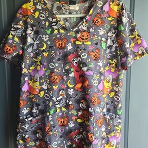 Disney Halloween Scrub Top